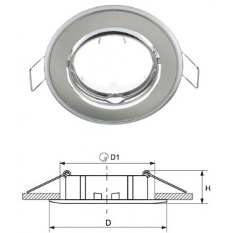 Vgradno ohišje SA-91 - satin nikel / krom