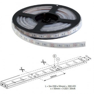 LED trak SMD5050 12mm 60LED 14,4W/m - vodoodporen, zelen