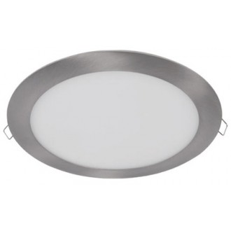 LED panel 8W 120mm 2700K - vgradni, brušen aluminij, okrogel