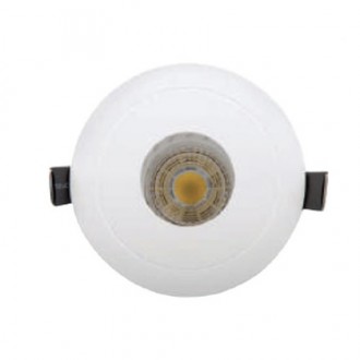 Vgradna LED svetilka COB 7W 2700K - belo ohišje, okrogla