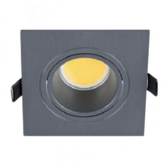 Vgradna LED svetilka COB 7W 2700K - grafitno ohišje, kvadratna