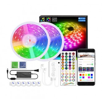 LED trak RGB Bluetooth glasbeni trak - komplet