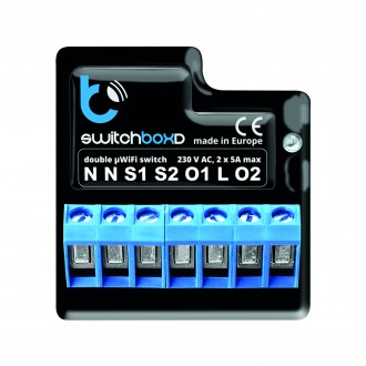 blebox - switchBoxD 230V - modul za upravljanje dveh električnih naprav