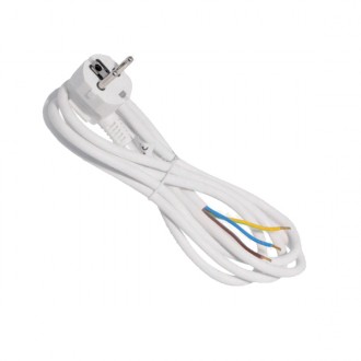 Električni kabel z vtikačem 220V 3x1.50 - bel, 2M