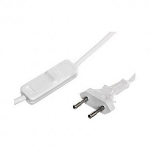 Priključni kabel 1.9m z vtikačem in stikalom 220V - bel