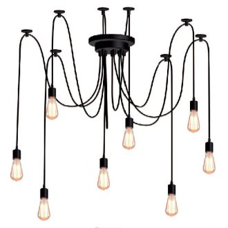 Viseča stropna luč BLOOM 8xE27 - pajek