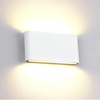 LED stenska svetilka 2x6W 4000K IP65 bela