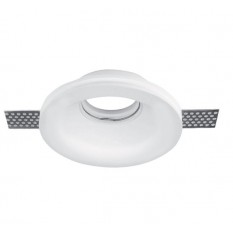 Vgradna stropna rozeta iz mavca - okrogla, bela