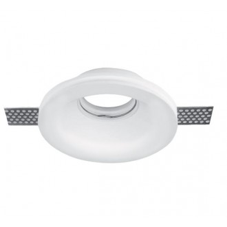 Vgradna stropna rozeta iz mavca - okrogla, bela