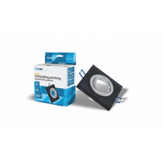 Stropna vgradna svetilka QUADRO - stekleno črna