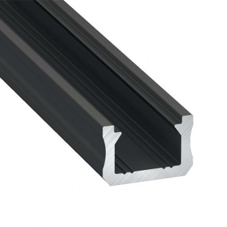 Lumines - LED profil X - črn, nadometni