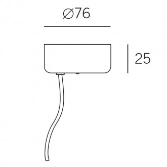 Macrolux - ohišje za napajalnik - bel, okrogel