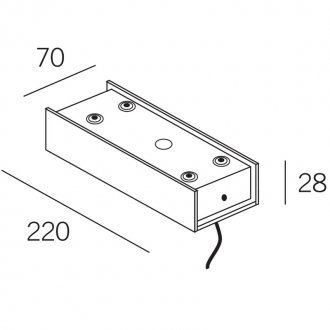 Macrolux - ohišje za napajalnik max. 30W - bel