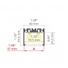 Klus - LED profil 4050-O - nadgradni, mat