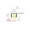 Klus - LED profil PDS-T-BOK - srebrn*